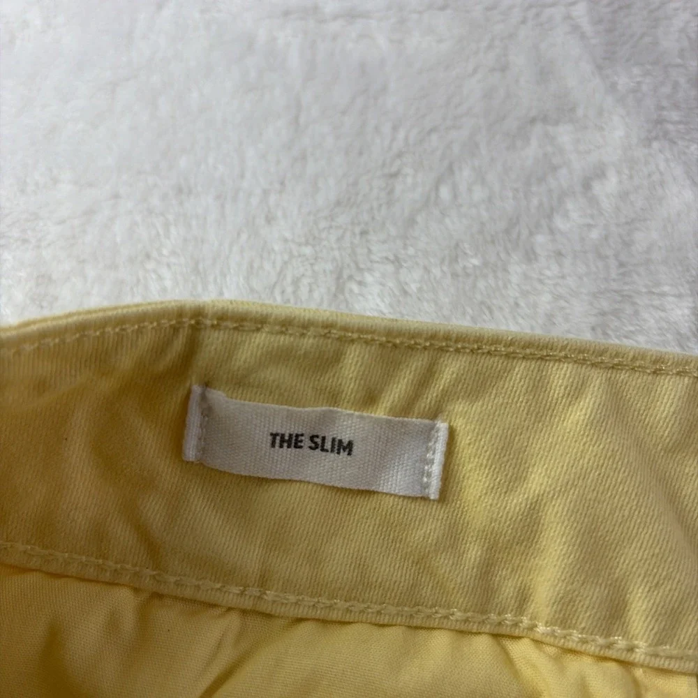 LOFT Monroe Slim Chino Light Yellow Pant Women's Size 14‎ Career Office Spring